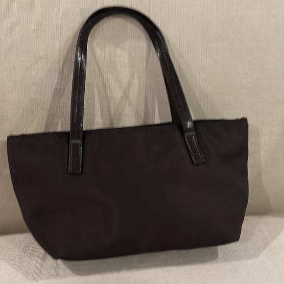 Brown nylon Prada mini with double leather handles - Picture 4 of 7